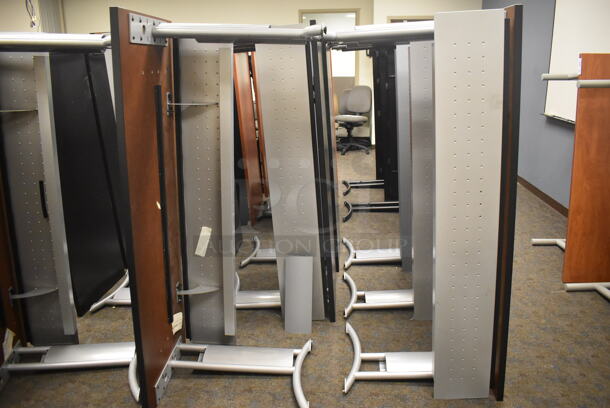 7 Gray Tables / Desk on Metal Legs. Stock Picture - Cosmetic Condition May Vary. 66x24x28.5. 7 Times Your Bid! (Classroom 5-8) - Image 3 of 4