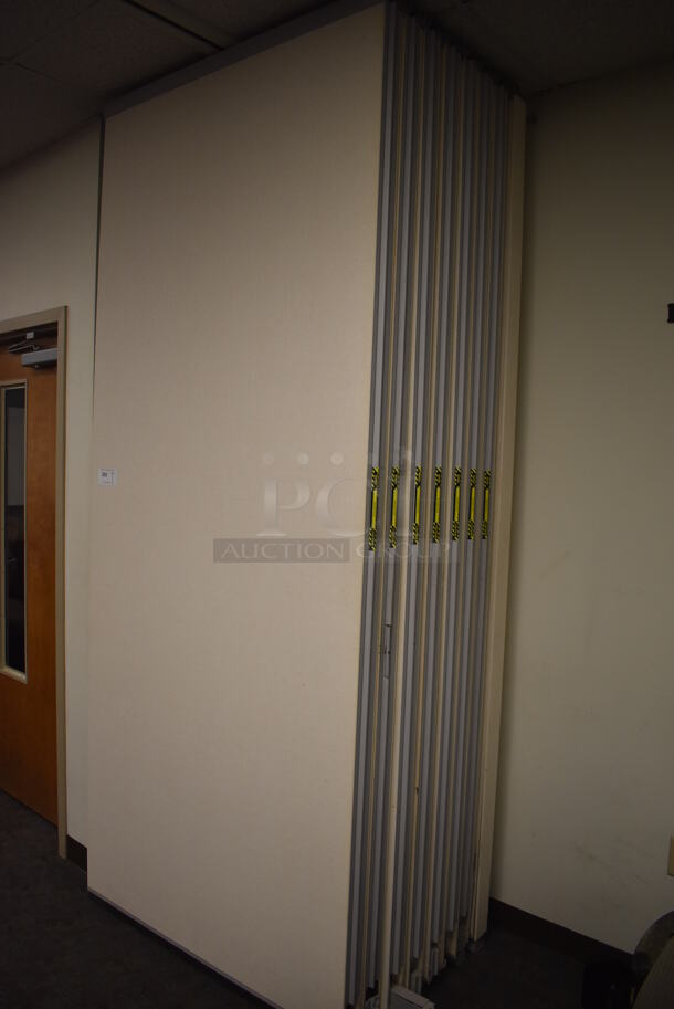 Ceiling Mounted Partition. BUYER MUST REMOVE. Panels: 44x3x106. (Classroom 5-8) - Image 2 of 3