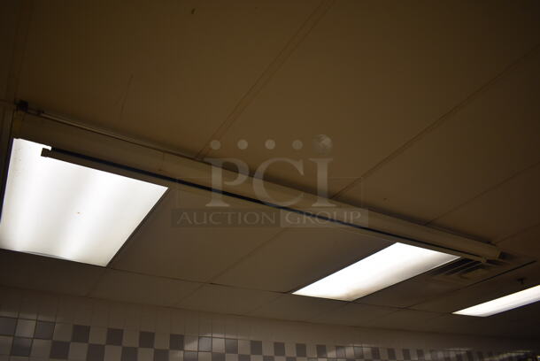 Epson Ceiling Mounted Projector and Pull Down Projection Screen. BUYER MUST REMOVE. 11x8x4, 94". (Pastry Kitchen) - Image 4 of 5