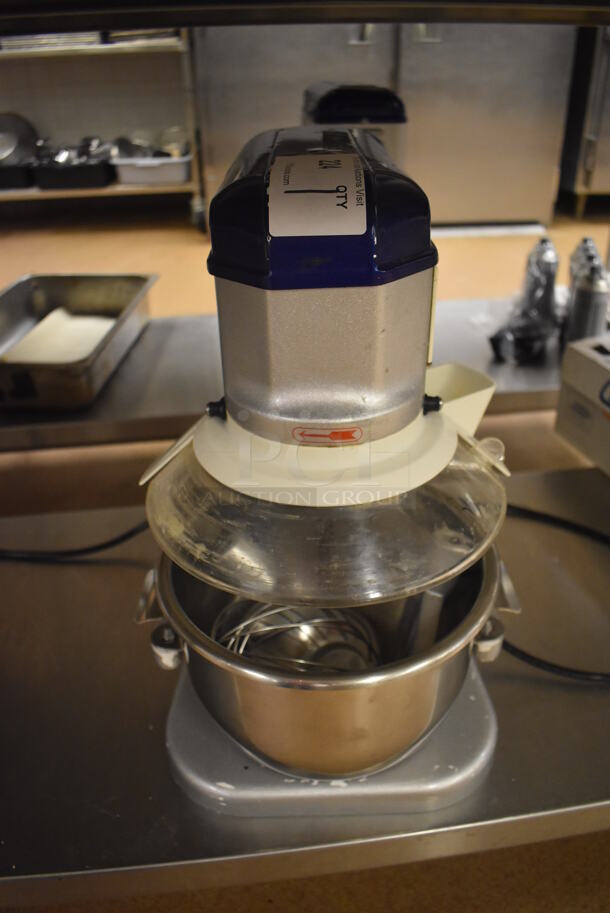 Vollrath MIX1007 Metal Commercial Countertop 7 Quart Planetary Dough Mixer w/ Metal Mixing Bowl, Poly Bowl Guard, Paddle, Whisk and Dough Hook Attachments. 110 Volts, 1 Phase. 12x17x19. Tested and Working! (Education Kitchen 2) - Image 2 of 5