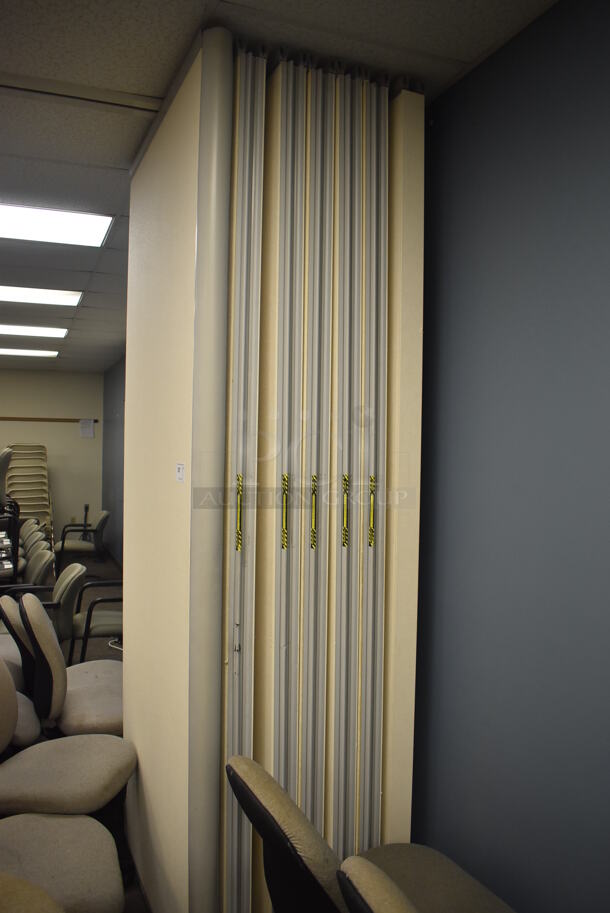 Ceiling Mounted Partition. BUYER MUST REMOVE. Panels: 44x3x106. (Classroom 5-8) - Image 3 of 3
