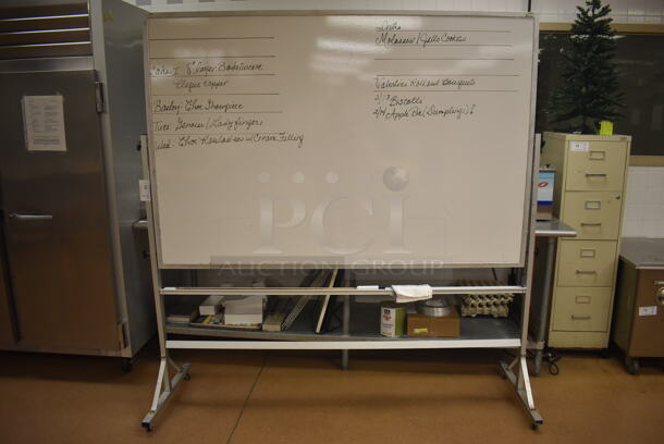 White Board on Casters. 75x24x78. (Pastry Kitchen) - Image 1 of 5