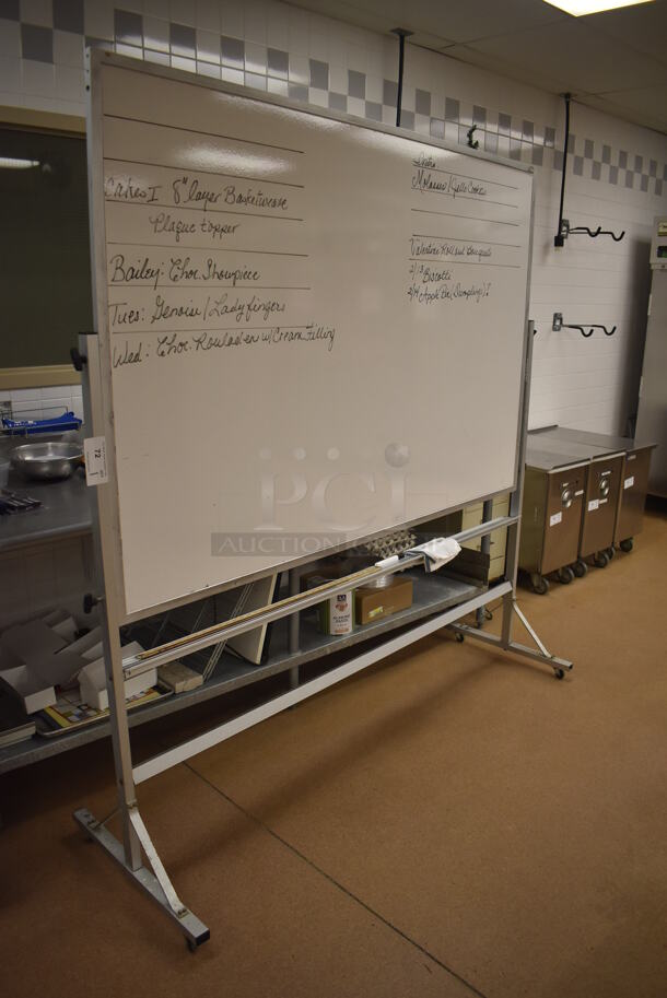 White Board on Casters. 75x24x78. (Pastry Kitchen) - Image 2 of 5