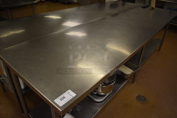 Stainless Steel Table w/ Under Shelf. Does Not Include Contents. 120x30x36. (Education Kitchen 2) - Image 2 of 3