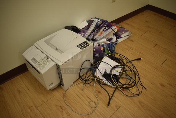 ALL ONE MONEY! Lot of 2 Black Bookshelves, Printer, Recycling Bin and Wires. (Classroom 9) - Image 5 of 7