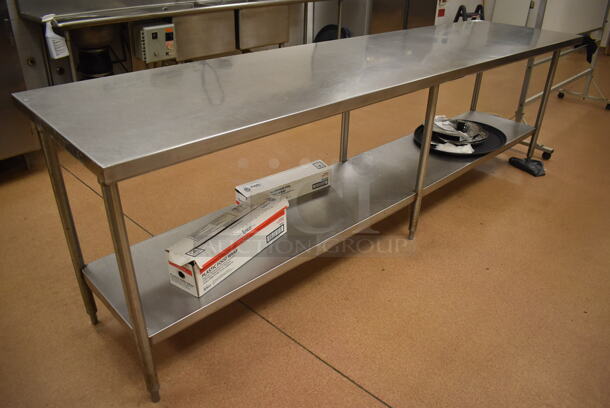 Stainless Steel Table w/ Under Shelf. Does Not Include Contents. 120x30x36. (Education Kitchen 2) - Image 4 of 4