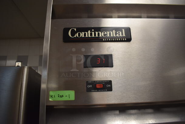 Continental Stainless Steel Commercial 2 Door Roll In Rack Cooler w/ 2 Ramps. 69x39x93. Tested and Working! (Education Kitchen) - Image 4 of 7