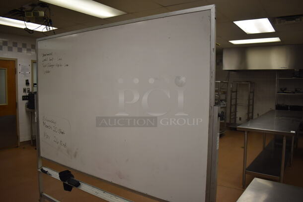 White Board on Casters. 75x24x78. (Education Kitchen 2) - Image 3 of 4