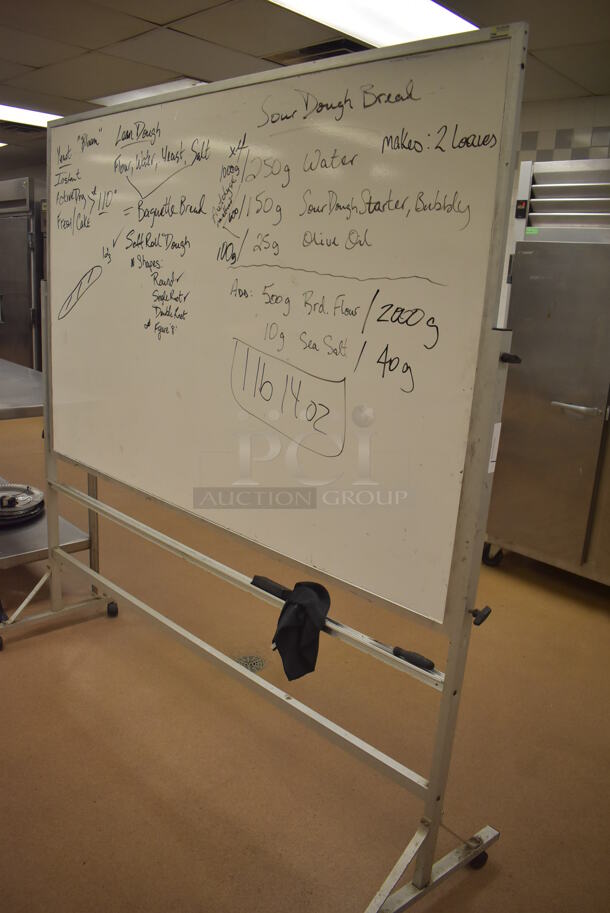 White Board on Casters. 75x24x78. (Education Kitchen 2) - Image 4 of 4