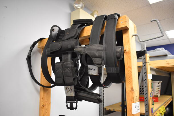 ALL ONE MONEY! Lot of Wooden Rack w/ Holsters. (Classroom 10) - Image 2 of 8