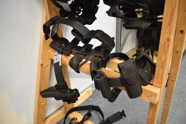 ALL ONE MONEY! Lot of Wooden Rack w/ Holsters. (Classroom 10) - Image 4 of 8