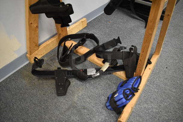 ALL ONE MONEY! Lot of Wooden Rack w/ Holsters. (Classroom 10) - Image 5 of 8
