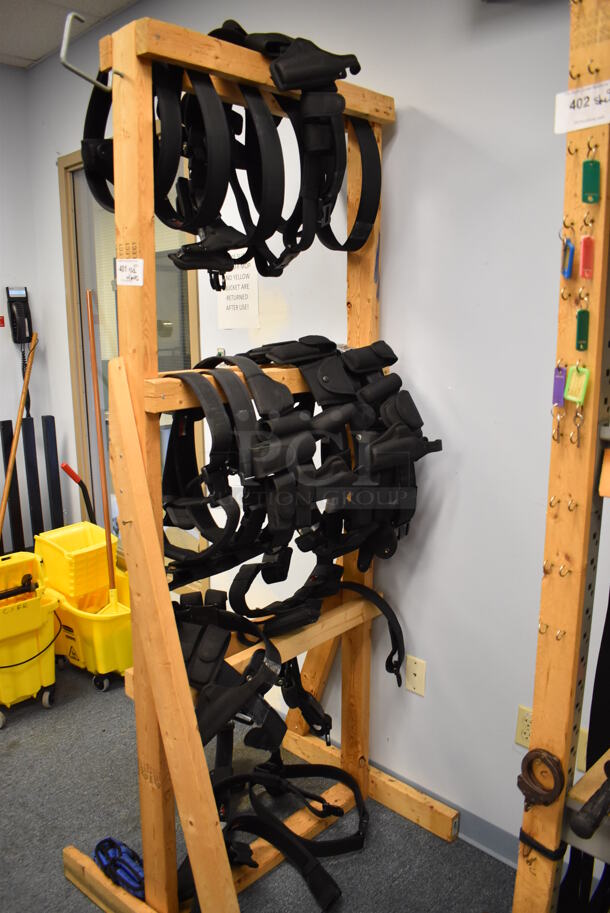 ALL ONE MONEY! Lot of Wooden Rack w/ Holsters. (Classroom 10) - Image 8 of 8
