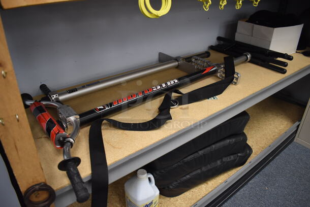 Metal and Wooden 4 Tier Shelving Unit w/ Contents. BUYER MUST DISMANTLE. PCI CANNOT DISMANTLE FOR SHIPPING. PLEASE CONSIDER FREIGHT CHARGES. 102x25x84. (Classroom 10) - Image 3 of 5
