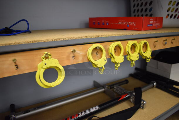 Metal and Wooden 4 Tier Shelving Unit w/ Contents. BUYER MUST DISMANTLE. PCI CANNOT DISMANTLE FOR SHIPPING. PLEASE CONSIDER FREIGHT CHARGES. 102x25x84. (Classroom 10) - Image 4 of 5