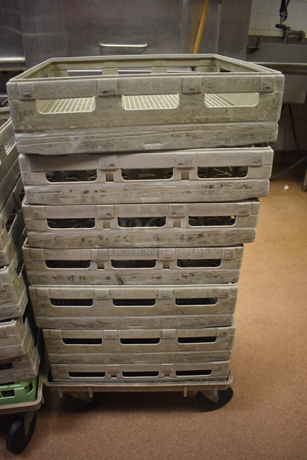 2 Poly Dish Caddy Dollies w/ 13 Dish Caddies. Includes 21x21x9, 19.5x19.5x4. 2 Times Your Bid! (Dishroom) - Image 3 of 4