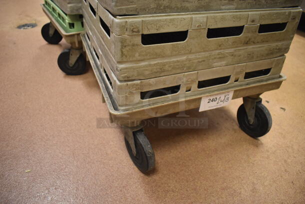 2 Poly Dish Caddy Dollies w/ 13 Dish Caddies. Includes 21x21x9, 19.5x19.5x4. 2 Times Your Bid! (Dishroom) - Image 4 of 4
