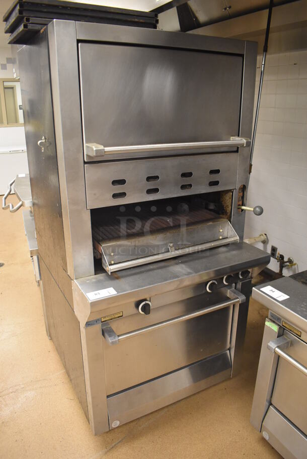 Garland LM100XR Stainless Steel Commercial Floor Style Vertical Upright Broiler. 34x38x72. Tested and Working! (Education Kitchen)
