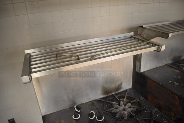 Garland M42-6R Stainless Steel Commercial Natural Gas Powered 2 Burner Range w/ Flat Top, Oven, Over Shelf and Back Splash. BUYER MUST REMOVE. 34x38x58. Tested and Working! (Education Kitchen) - Image 5 of 8