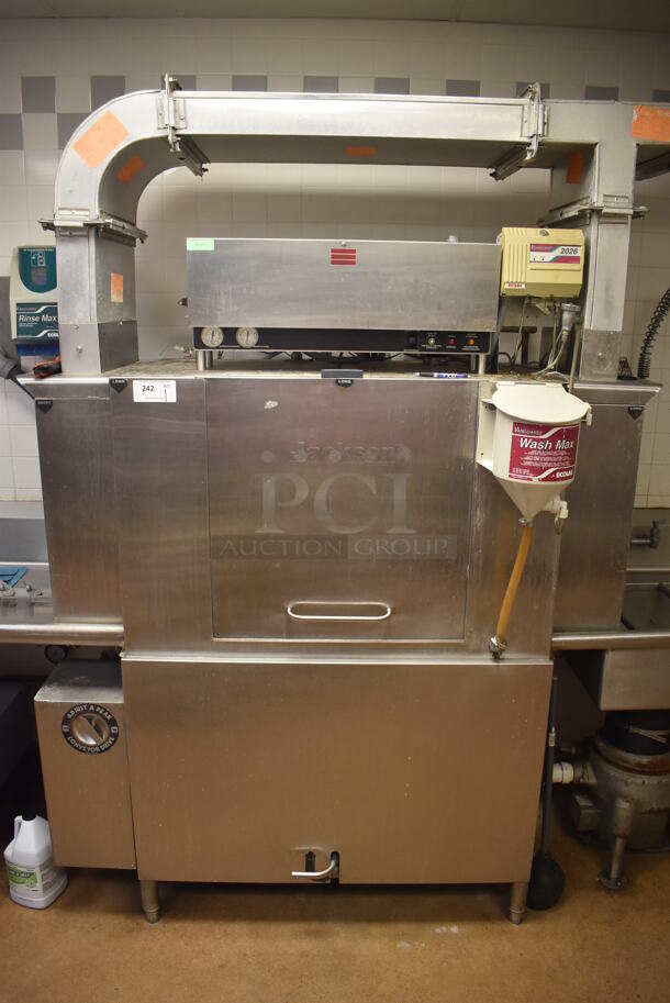 Jackson AJ-44CE Stainless Steel Commercial Conveyor Dishwasher. 208/230 Volts, 3 Phase. Goes GREAT w/ Lots 241 and 243! BUYER MUST REMOVE. 64x34x75. Tested and Working! (Dishroom) - Image 1 of 9