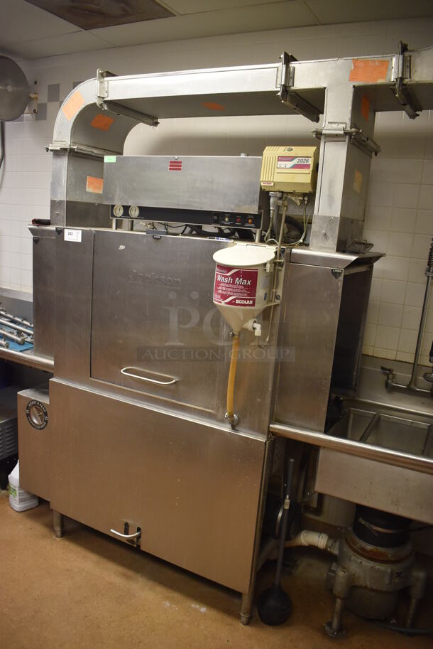 Jackson AJ-44CE Stainless Steel Commercial Conveyor Dishwasher. 208/230 Volts, 3 Phase. Goes GREAT w/ Lots 241 and 243! BUYER MUST REMOVE. 64x34x75. Tested and Working! (Dishroom) - Image 2 of 9