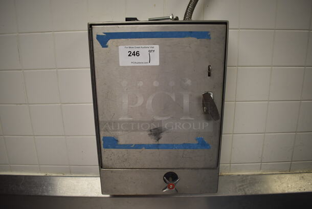 Metal Wall Mount Spray Hose w/ Box. BUYER MUST REMOVE. 14x7x19, 16x7x16. (Dishroom) - Image 2 of 4