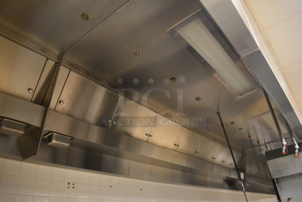 LATE MODEL! 37' Vent Master CM-EX B Stainless Steel Commercial Grease Hood w/ Filters and 3 Ansul Fire Suppression Boxes. BUYER MUST REMOVE. 444x60x26. (Education Kitchen) - Image 4 of 12
