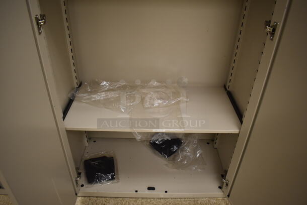 Tan Metal 2 Door Cabinet w/ Contents. 36x18x75. (EMT/Forensics Lab) - Image 6 of 6