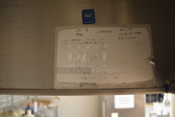 LATE MODEL! 37' Vent Master CM-EX B Stainless Steel Commercial Grease Hood w/ Filters and 3 Ansul Fire Suppression Boxes. BUYER MUST REMOVE. 444x60x26. (Education Kitchen) - Image 10 of 12
