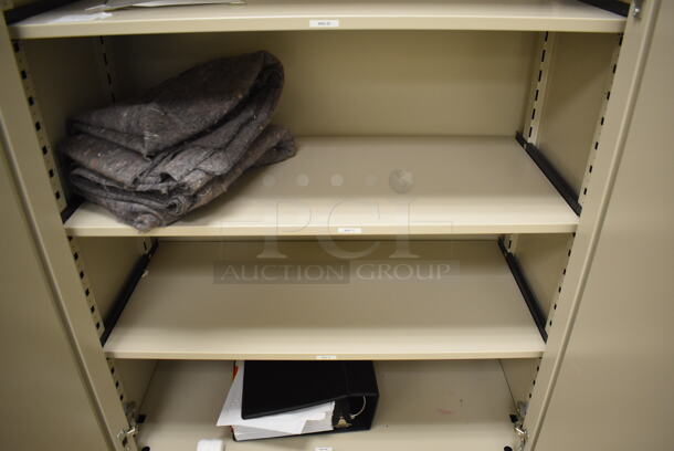 Tan Metal 2 Door Cabinet w/ Contents. 36x18x75. (EMT/Forensics Lab) - Image 3 of 4