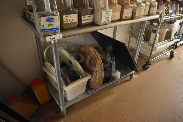 Stainless Steel Commercial Table w/ Metal Under Shelf. Does Not Include Contents. 48x24x35.5. (Dishroom) - Image 2 of 5