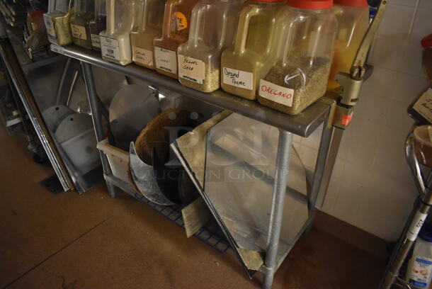 Stainless Steel Commercial Table w/ Metal Under Shelf. Does Not Include Contents. 48x24x35.5. (Dishroom) - Image 3 of 5