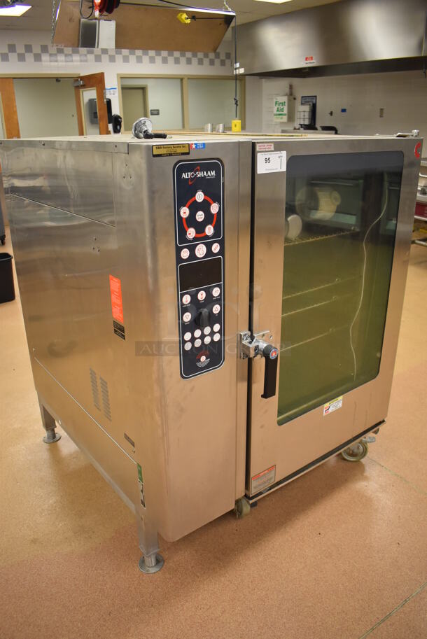 Alto Shaam 12.20 ML Stainless Steel Commercial Electric Powered Roll In Rack Combi Convection Oven w/ Rack. 208-240 Volts, 3 Phase. 43.5x48x54.5. Tested and Working! (Education Kitchen) - Image 3 of 8