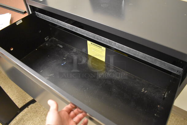 Gray Metal 3 Drawer Filing Cabinet. 36x18x39.5. (EMT/Forensics Lab) - Image 3 of 3