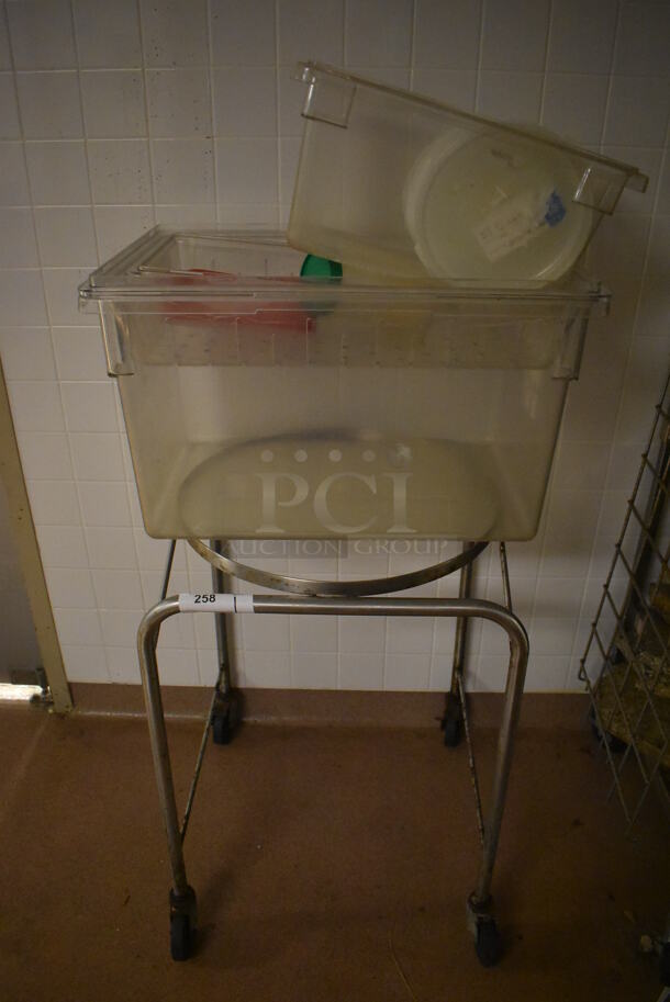 Metal Mixing Bowl Dolly on Commercial Casters. 22x22x33. (Dishroom) - Image 1 of 4