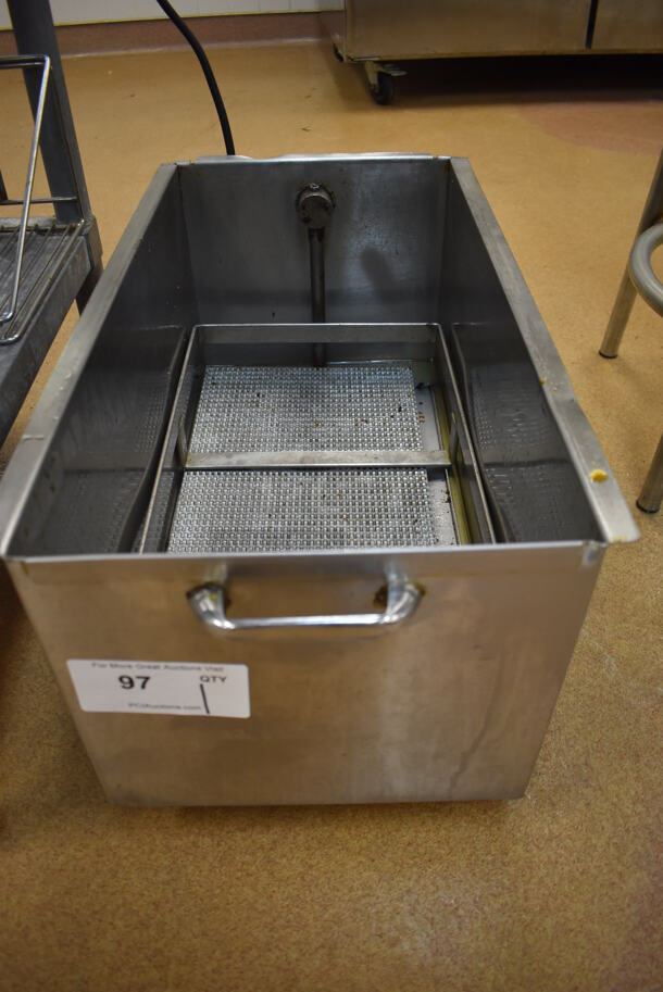 Stainless Steel Grease Tray on Commercial Casters. 13x26x13. (Education Kitchen)