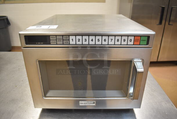 Panasonic NE-1258R Stainless Steel Commercial Countertop Microwave Oven. 120 Volts, 1 Phase. 16.5x21x13.5. Tested and Working! (Education Kitchen) - Image 1 of 6