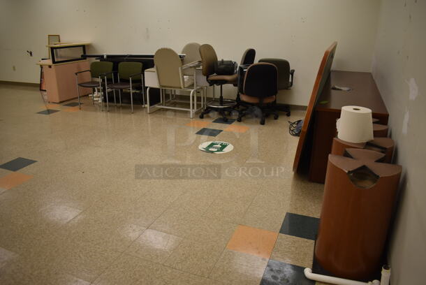 ALL ONE MONEY! Room Lot of Various Items Including Conference Room Table, Desk and Various Chairs. BUYER MUST REMOVE. (Medical Lab 2) - Image 9 of 10