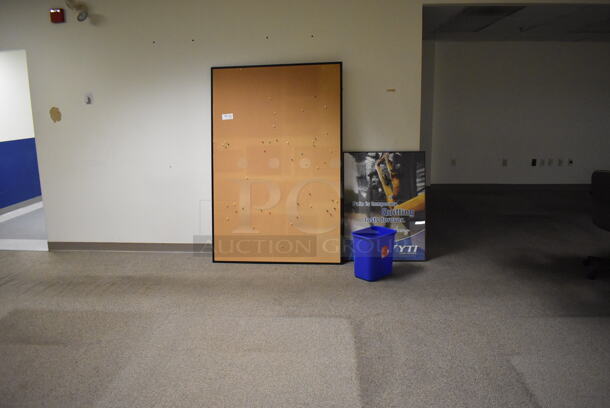 ALL ONE MONEY! Room Lot of Various Gray Office Chairs, Water Cooler Base, Table, White Board,  Bulletin Board and Recycling Bin. BUYER MUST REMOVE. (Faculty Offices Lounge) - Image 2 of 9