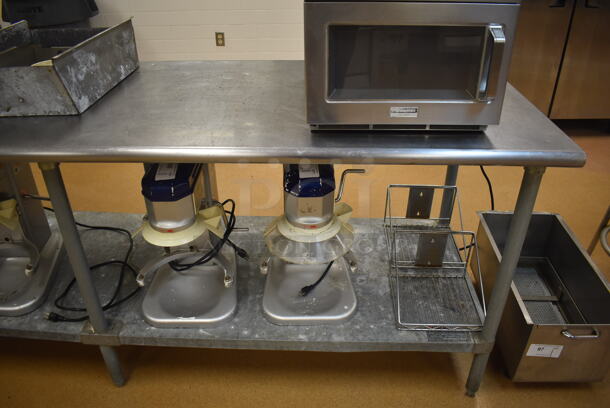 Stainless Steel Table w/ Metal Under Shelf. Does Not Include Contents. 96x30x35.5. (Education Kitchen) - Image 3 of 4
