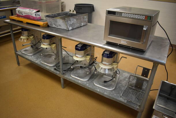 Stainless Steel Table w/ Metal Under Shelf. Does Not Include Contents. 96x30x35.5. (Education Kitchen) - Image 4 of 4