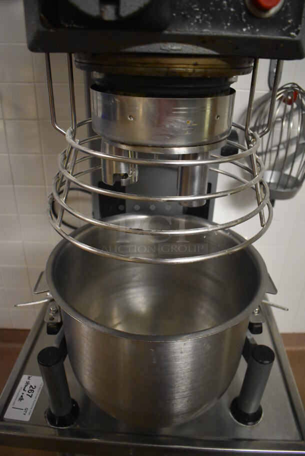 Varimixer W20 Metal Commercial Countertop 20 Quart Planetary Dough Mixer w/ Stainless Steel Mixing Bowl, Bowl Guard and Numerous Attachments on Stainless Steel Mixer Equipment Stand w/ Commercial Casters. 115 Volts, 1 Phase. 17x26x35, 24x30x24. (Dishroom) - Image 4 of 9
