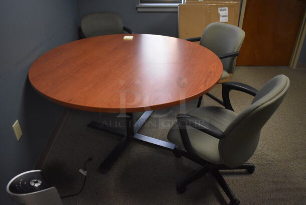 ALL ONE MONEY! Room Lot of Various Items Including Desks, Table, Chairs, Fake Plant. BUYER MUST REMOVE. (Faculty Offices) - Image 3 of 9