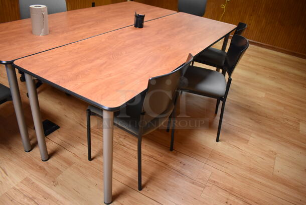 ALL ONE MONEY! Room Lot of Various Items Including 2 Tables, 6 Chairs, Projector and Pens. BUYER MUST REMOVE. (Faculty Offices) - Image 2 of 6