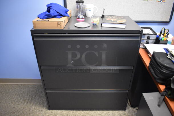 ALL ONE MONEY! Room Lot of Various Items Including 2 Desk, Filing Cabinet, Mini Cooler, and 2 Computer. Does Not Include Personal Effects Like Pictures or Bags. BUYER MUST REMOVE. (Offices - Hallway by Facilities Closet) - Image 3 of 10