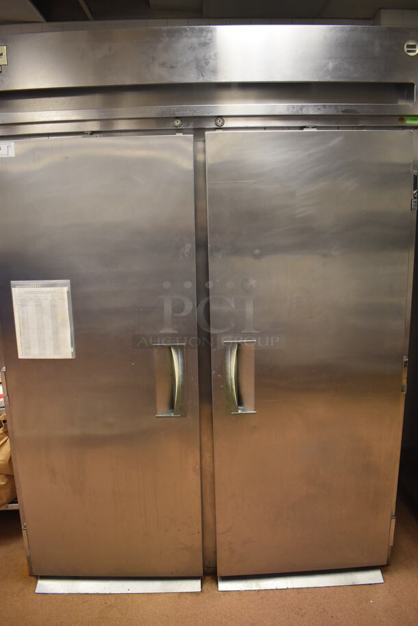 Delfield SRRI2-S Stainless Steel Commercial 2 Door Roll In Rack Cooler w/ Ramps. 115 Volts, 1 Phase. 66x38x89.5. Tested and Working! (Restaurant Kitchen) - Image 1 of 7