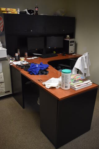 ALL ONE MONEY! Room Lot of Various Items Including 2 Desk, Filing Cabinet, Bookshelves and Computers. Does Not Include Personal Effects. BUYER MUST REMOVE. (Offices - Hallway by Facilities Closet)