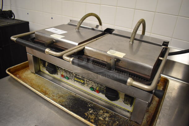 Equipex Sodir Stainless Steel Commercial Countertop Double Panini Press. 24x19x9. Tested and Working! (Restaurant Kitchen) - Image 3 of 7