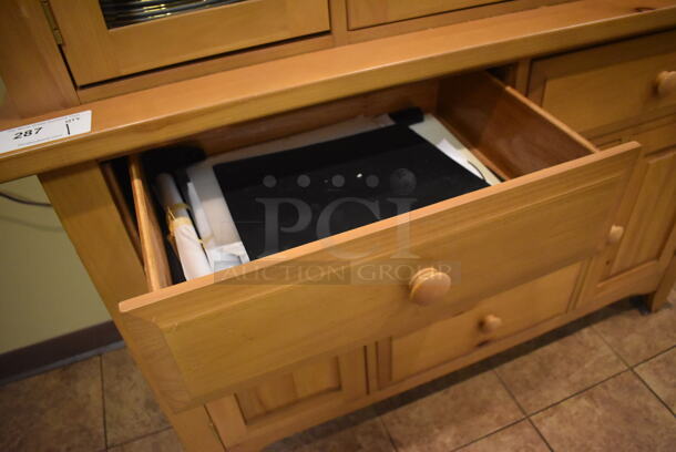 Wooden China Cabinet w/ 4 Drawers and 5 Doors. Does Not Include Contents. 51x18x83. (Dining Room) - Image 9 of 11