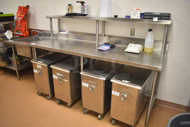 Stainless Steel Table w/ Over Shelf and Back Splash. 84x30x54.5 (Restaurant Kitchen) - Image 3 of 4